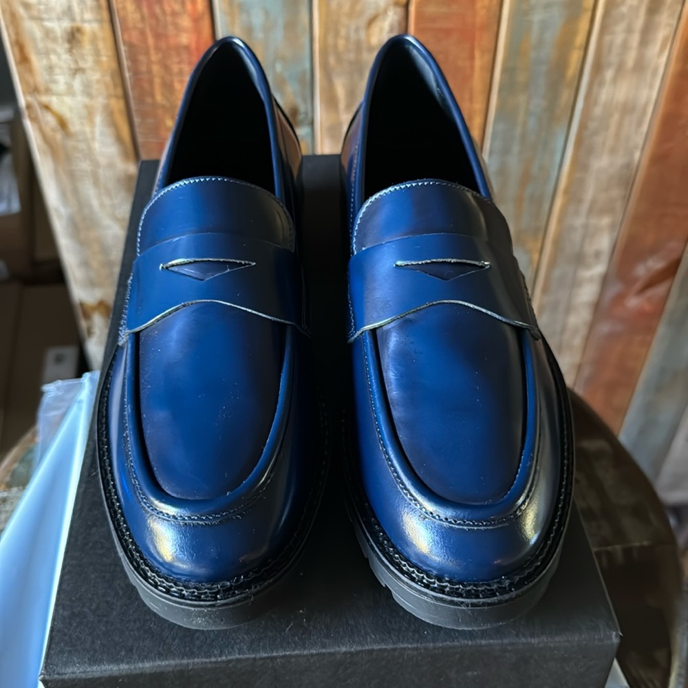 Blue, DEI COLLI, Mirror loafers, new with box - SZ 38